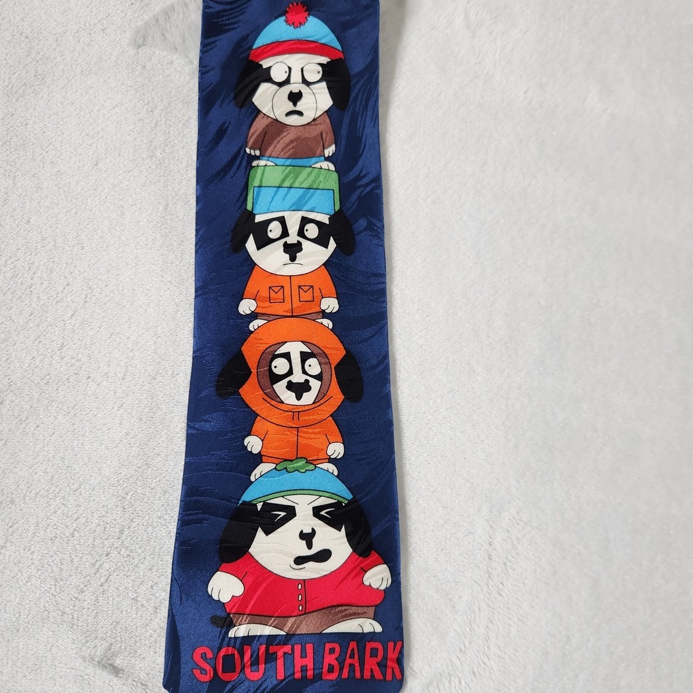 Big Dogs South Park Parody Humor Funny Cartoon‎ Novelty Silk Necktie 58" NWOT